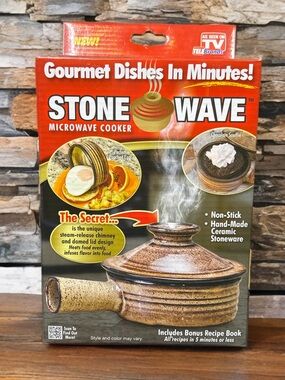 New Telebrands Stone Wave Microwave Cooker